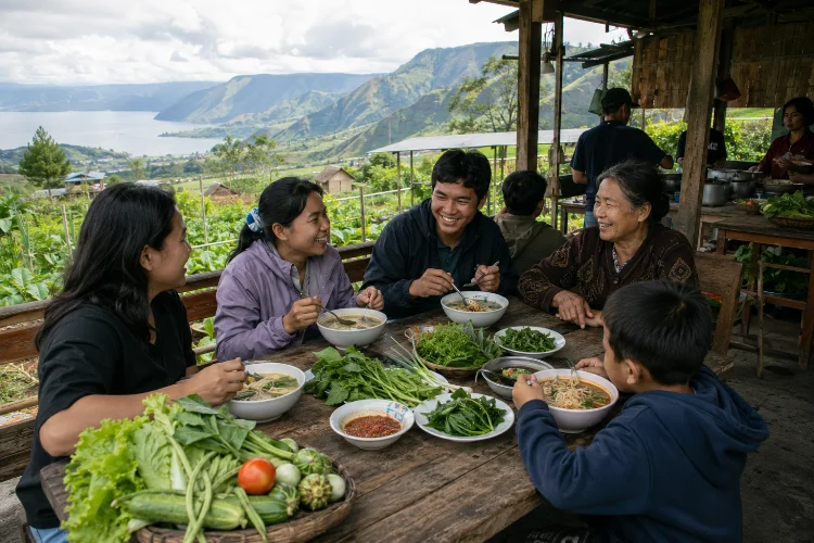 Sayur Segar dan Wisata Kuliner Huta Ginjang